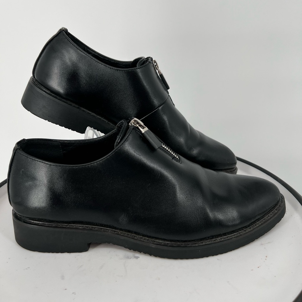 GIUSEPPE ZANOTTI ITALIAN BLACK LEATHER SHOES